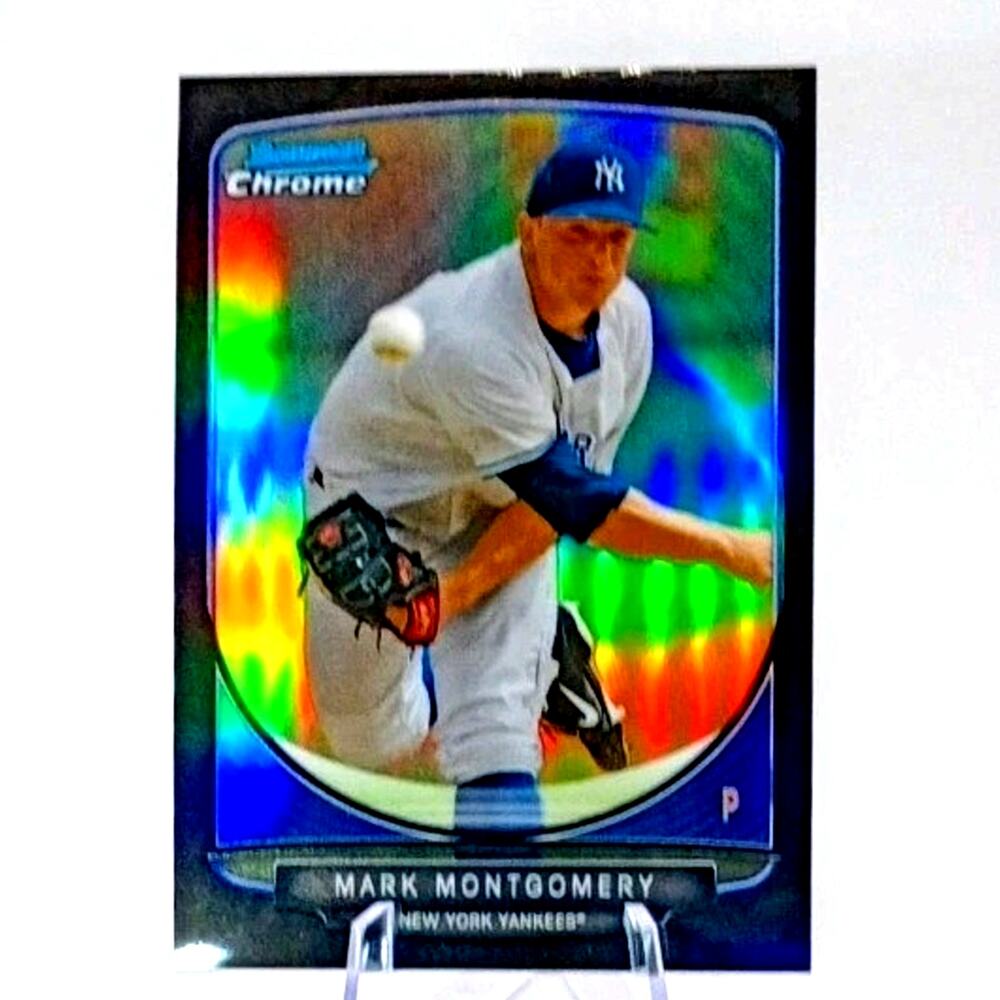 Mark Montgomery BCP3 2013 Bowman Prospects Chrome Black SP 99/99 REFRACT BOOKEND
